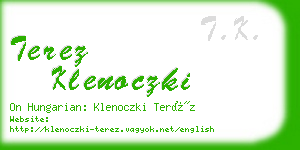 terez klenoczki business card